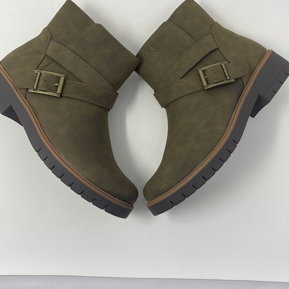 Style & Co. Womens Gabella P Faux Leather Buckle Ankle Boots - Picture 10 of 15